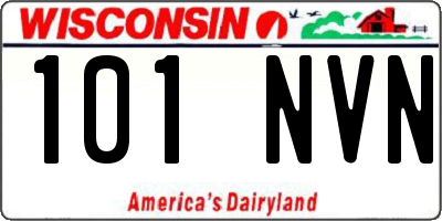WI license plate 101NVN