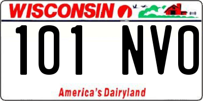 WI license plate 101NVO
