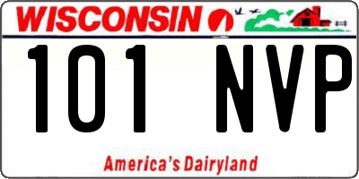 WI license plate 101NVP