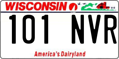 WI license plate 101NVR