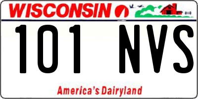 WI license plate 101NVS