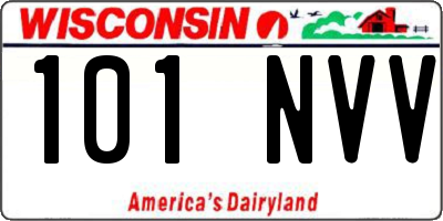 WI license plate 101NVV