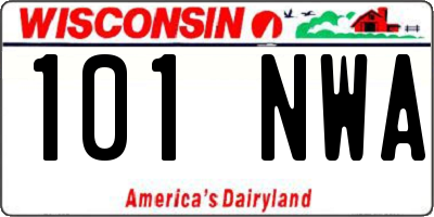 WI license plate 101NWA