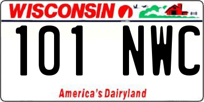 WI license plate 101NWC