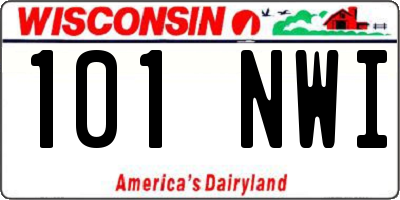WI license plate 101NWI