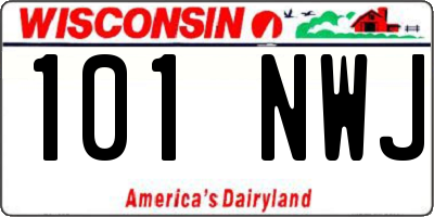 WI license plate 101NWJ
