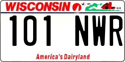 WI license plate 101NWR