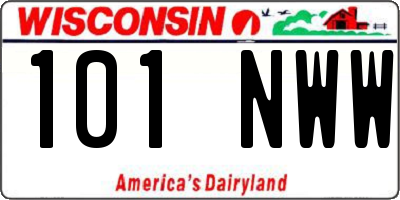 WI license plate 101NWW