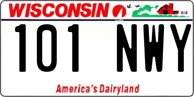 WI license plate 101NWY