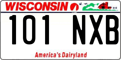 WI license plate 101NXB