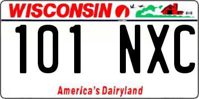 WI license plate 101NXC