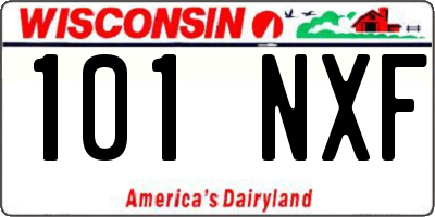 WI license plate 101NXF