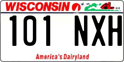 WI license plate 101NXH