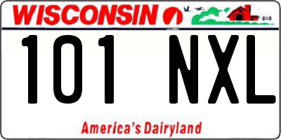 WI license plate 101NXL