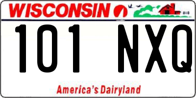 WI license plate 101NXQ