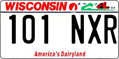 WI license plate 101NXR