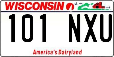 WI license plate 101NXU