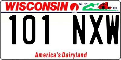 WI license plate 101NXW
