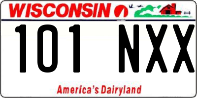 WI license plate 101NXX
