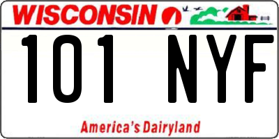 WI license plate 101NYF