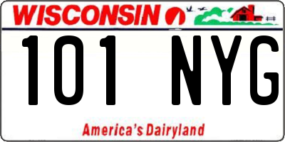 WI license plate 101NYG