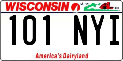 WI license plate 101NYI