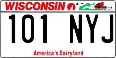 WI license plate 101NYJ