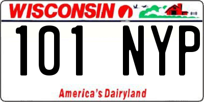 WI license plate 101NYP