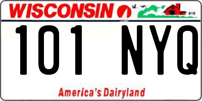 WI license plate 101NYQ