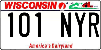 WI license plate 101NYR