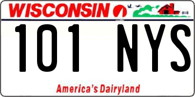 WI license plate 101NYS