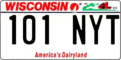 WI license plate 101NYT