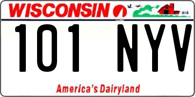 WI license plate 101NYV
