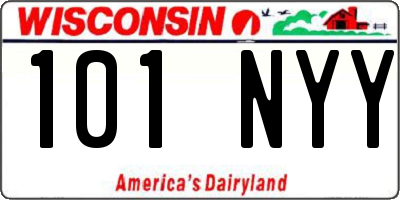 WI license plate 101NYY