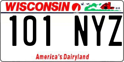 WI license plate 101NYZ