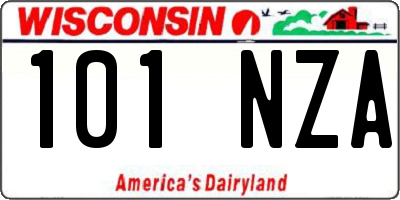 WI license plate 101NZA