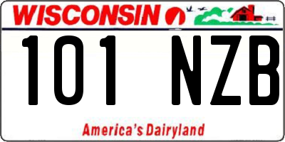 WI license plate 101NZB