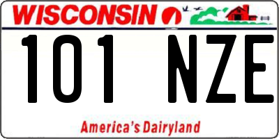 WI license plate 101NZE