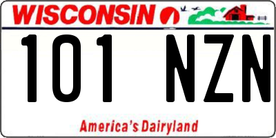 WI license plate 101NZN