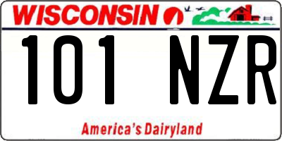 WI license plate 101NZR