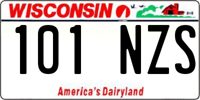 WI license plate 101NZS