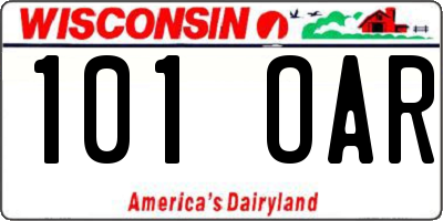 WI license plate 101OAR