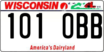 WI license plate 101OBB
