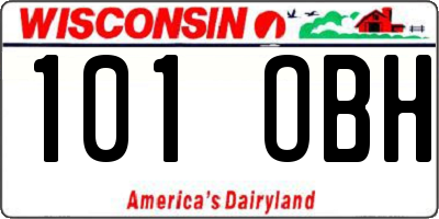 WI license plate 101OBH
