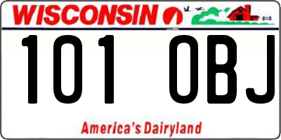 WI license plate 101OBJ