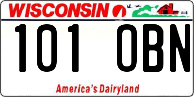 WI license plate 101OBN