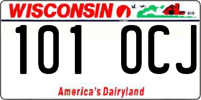 WI license plate 101OCJ