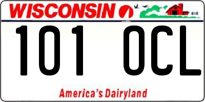 WI license plate 101OCL
