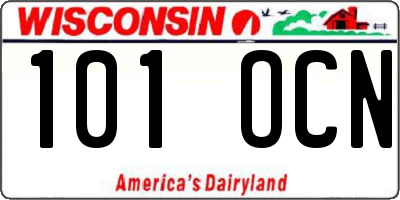 WI license plate 101OCN