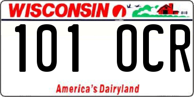 WI license plate 101OCR